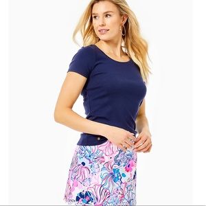 Lilly Pulitzer Halee Shirt in true navy new with tags